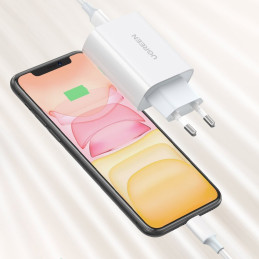 Ugreen greitas USB Type C maitinimo tiekimas 30 W Quick Charge 4.0 įkroviklis baltas (70161)