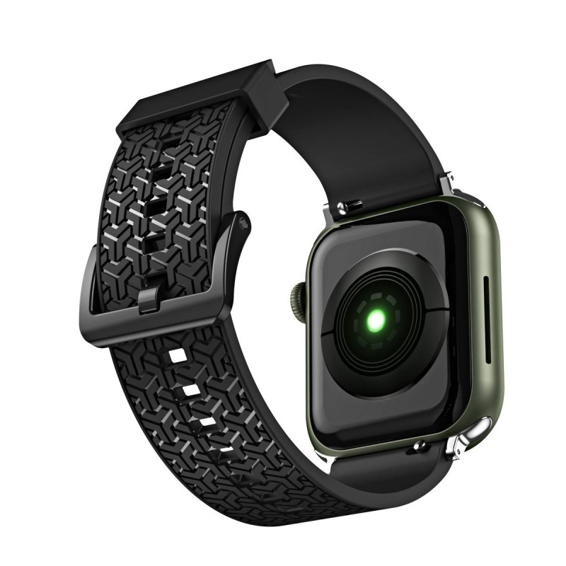 Laikrodžio Y dirželis, skirtas Apple Watch 7 / 6 / 5 / 4 / 3 / 2 / SE (41 / 40 / 38 mm) apyrankė, juoda apyrankė
