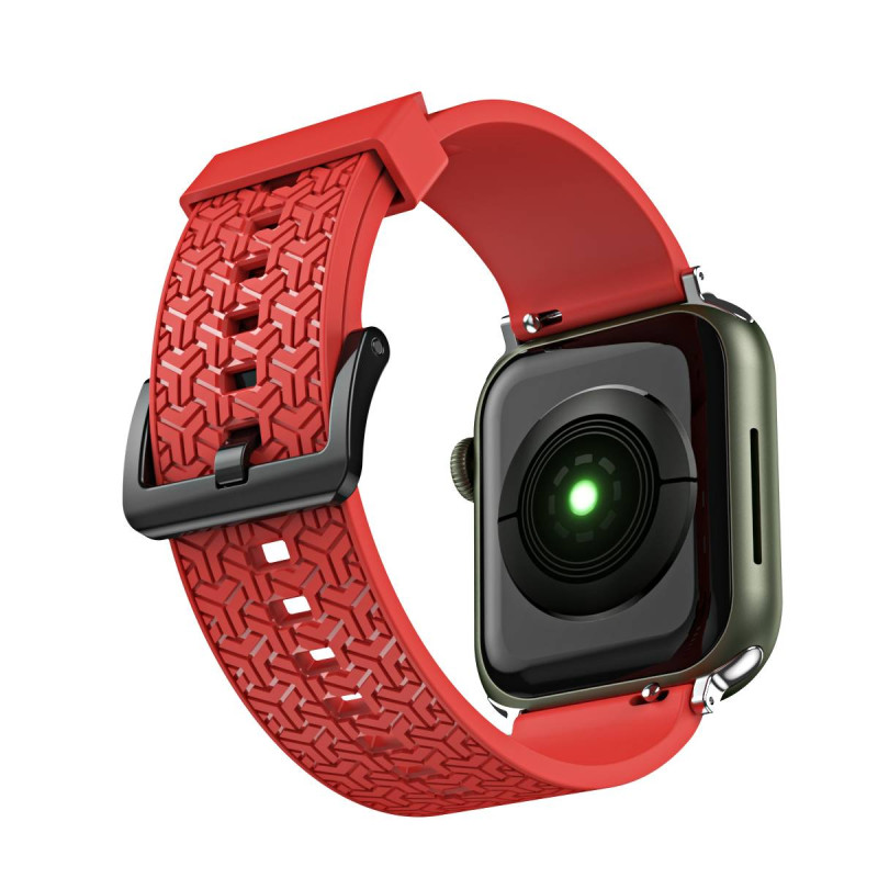 Laikrodžio Y dirželis, skirtas Apple Watch 7 / 6 / 5 / 4 / 3 / 2 / SE (45 / 44 / 42 mm) apyrankės apyrankė raudona