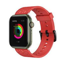 Laikrodžio Y dirželis, skirtas Apple Watch 7 / 6 / 5 / 4 / 3 / 2 / SE (45 / 44 / 42 mm) apyrankės apyrankė raudona