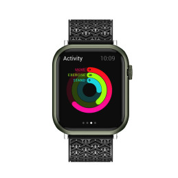 Laikrodžio Y dirželis, skirtas Apple Watch 7 / 6 / 5 / 4 / 3 / 2 / SE (45 / 44 / 42 mm) apyrankė, juoda apyrankė