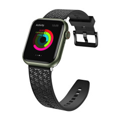 Laikrodžio Y dirželis, skirtas Apple Watch 7 / 6 / 5 / 4 / 3 / 2 / SE (45 / 44 / 42 mm) apyrankė, juoda apyrankė
