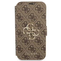 Guess 4G Big Metal Logo dėklas, skirtas iPhone 13 Pro / iPhone 13 - rudas