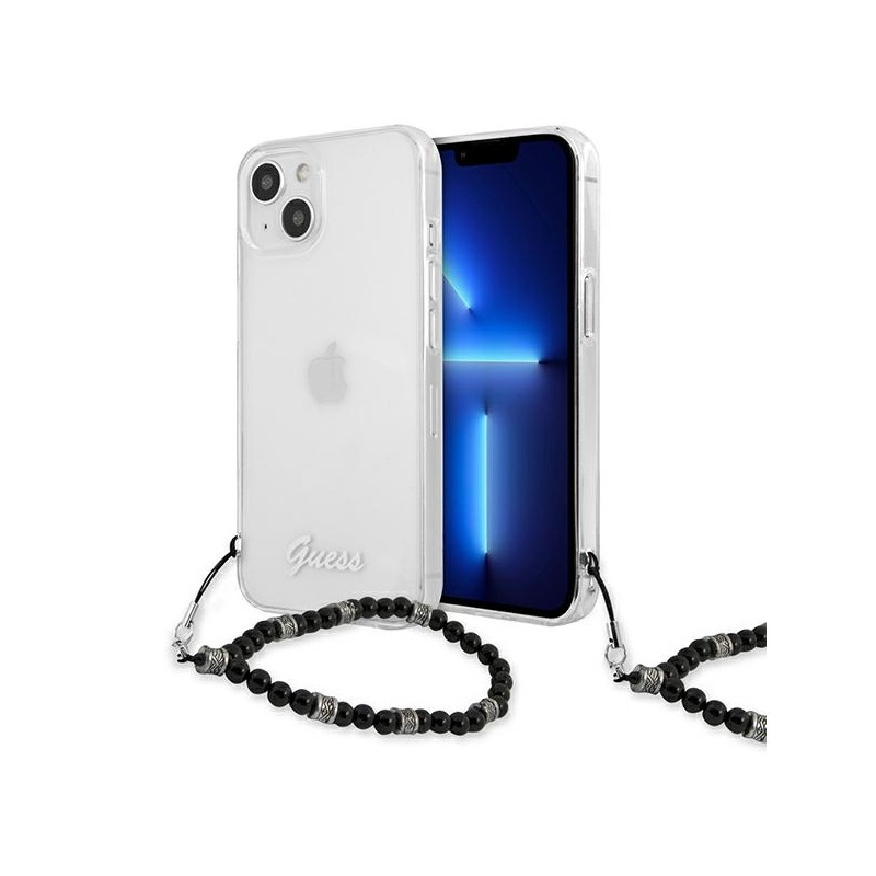 Guess Black Pearl dėklas iPhone 13 - skaidrus