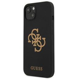 Guess Silicone 4G Logo dėklas iPhone 13 mini - juodas
