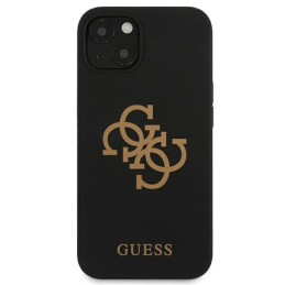 Guess Silicone 4G Logo dėklas iPhone 13 mini - juodas