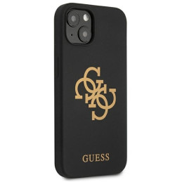 Guess Silicone 4G Logo dėklas iPhone 13 mini - juodas