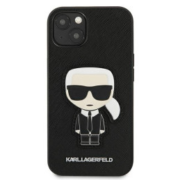 Karl Lagerfeld Saffiano Ikonik Karl& 39 s Patch dėklas iPhone 13 mini - juodas