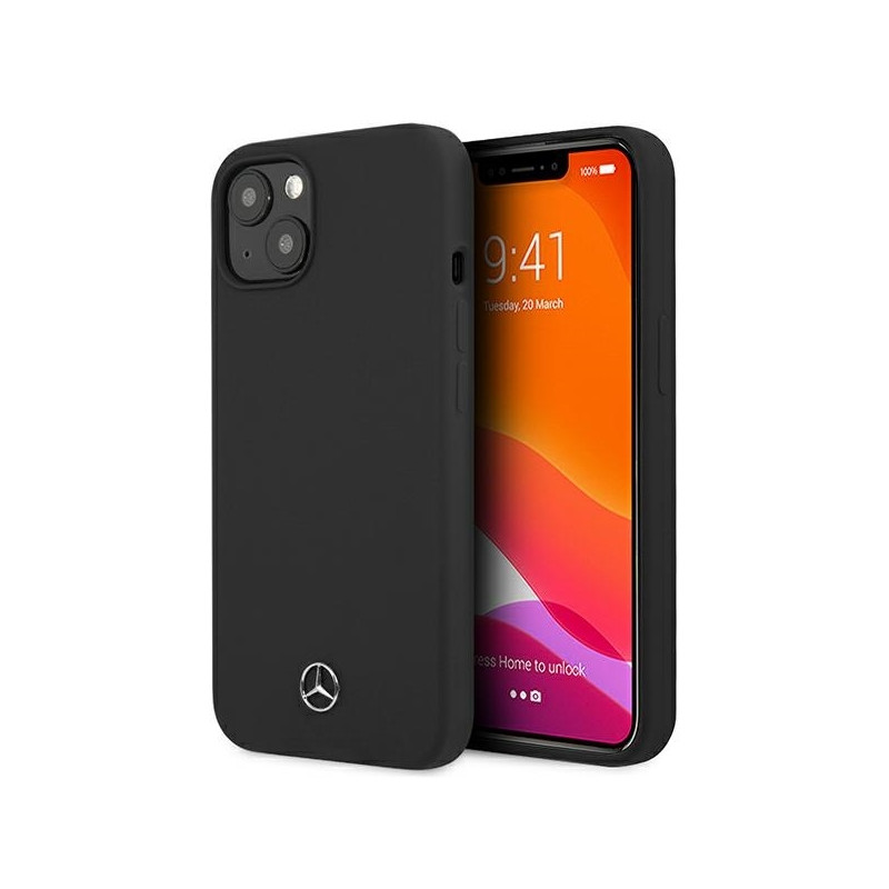 Mercedes Silicone Line dėklas iPhone 13 mini - juodas