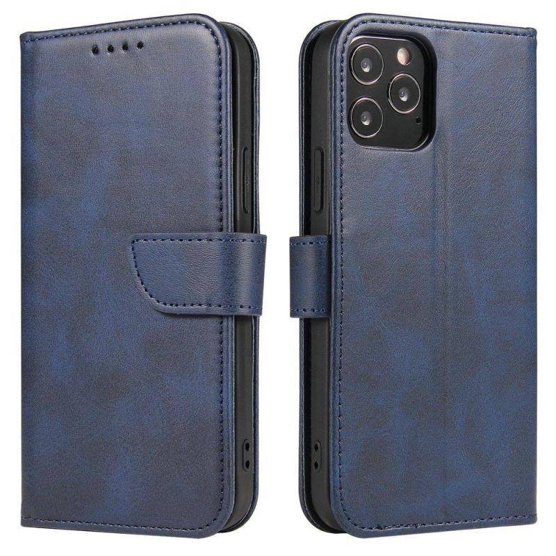 Magnet Case elegantiškas dėklo dangtelis su atvartu ir stovo funkcija, skirta Poco M4 Pro 5G mėlynai