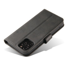 Magnet Case elegantiškas dėklas su atvartu ir stovo funkcija Honor Magic3 juoda