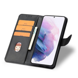 Magnet Case elegantiškas dėklas su atvartu ir stovo funkcija, skirta Samsung Galaxy S22+ (S22 Plus) juoda