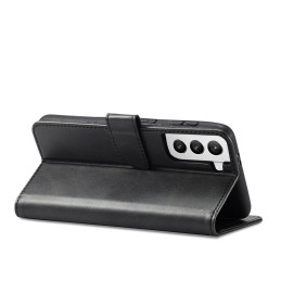 Magnet Case elegantiškas dėklas su atvartu ir stovo funkcija, skirta Samsung Galaxy S22+ (S22 Plus) juoda