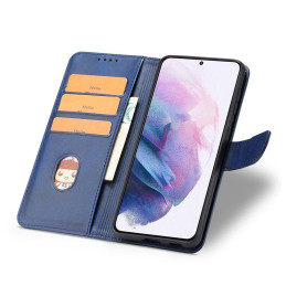 Magnet Case elegantiškas dėklas su atvartu ir stovo funkcija, skirta Samsung Galaxy S22+ (S22 Plus) mėlyna