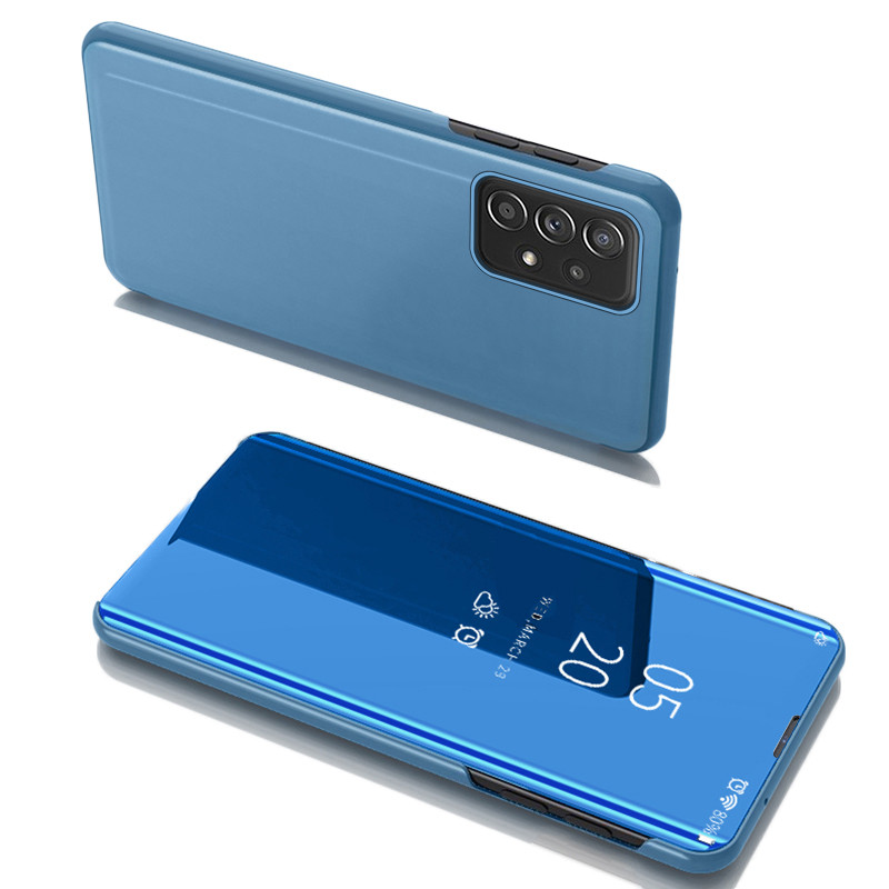 Clear View Case atverčiamas dangtelis, skirtas Samsung Galaxy A53 5G mėlynas