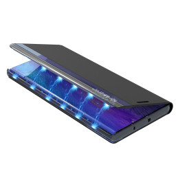 Naujas Sleep Case dangtelis su atvartu ir stovo funkcija, skirta Samsung Galaxy S22 mėlynai