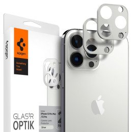 Spigen Optik.tR kameros apsauga iPhone 13 Pro / 13 Pro Max - sidabrinė 2 vnt.