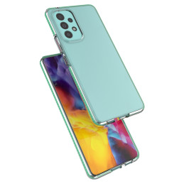 Spring Case, gelinis dėklas su spalvingu rėmeliu, skirtas Samsung Galaxy A73, juodas