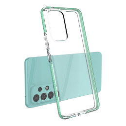 Spring Case, gelinis dėklas su spalvingu rėmeliu, skirtas Samsung Galaxy A73, šviesiai rožinis