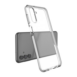 Spring Case padengtas gelio dėklas su spalvingu rėmeliu, skirtas Samsung Galaxy A13 5G juodas