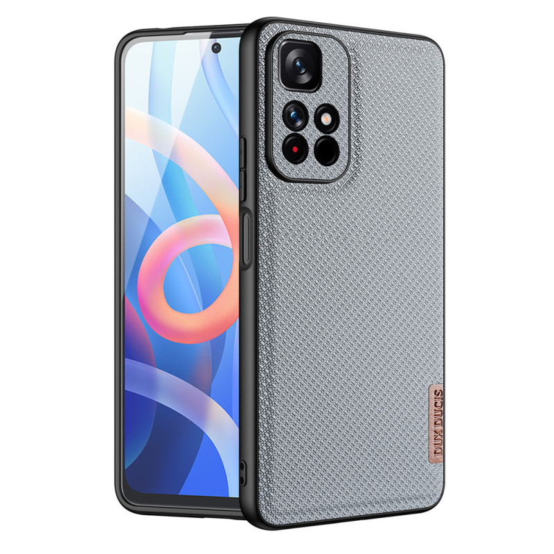 Dux Ducis Fino dėklo dangtelis, padengtas nailono medžiaga, skirtas Poco M4 Pro 5G mėlynai