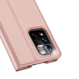 Dux Ducis Skin Pro dėklo dėklo dangtelis su atvartu, skirtas Poco M4 Pro 5G rožinei