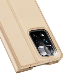 Dux Ducis Skin Pro dėklo dėklo dangtelis su atvartu, skirtas Poco M4 Pro 5G auksui