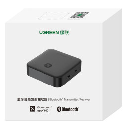 Ugreen 2in1 Bluetooth 5.0 siųstuvas/ imtuvas muzikai, juodas (CM144)