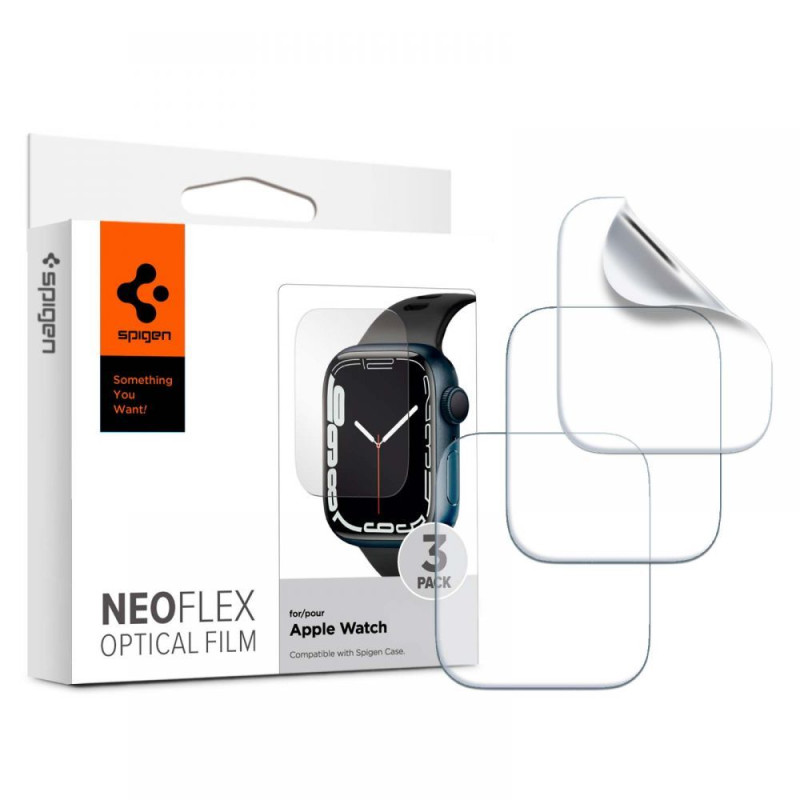 Spigen Neo Flex apsauginė folija Apple Watch 4/ 5/ 6/ 7/ 8/ SE (44/ 45 mm) - 3 vnt.