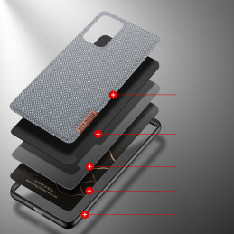 Dux Ducis Fino dėklo dangtelis, padengtas nailono medžiaga, skirtas Samsung Galaxy A53 5G mėlynai
