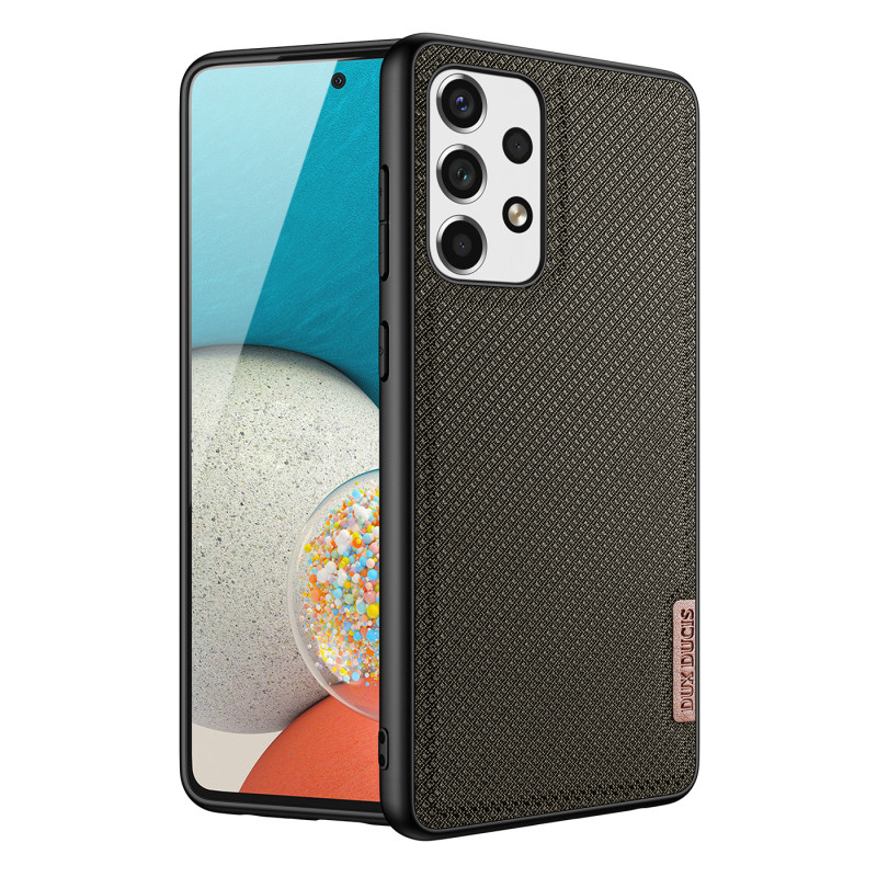 Dux Ducis Fino dėklo dangtelis, padengtas nailono medžiaga, skirtas Samsung Galaxy A73 žaliai