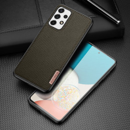 Dux Ducis Fino dėklo dangtelis, padengtas nailono medžiaga, skirtas Samsung Galaxy A73 žaliai