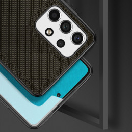 Dux Ducis Fino dėklo dangtelis, padengtas nailono medžiaga, skirtas Samsung Galaxy A73 žaliai