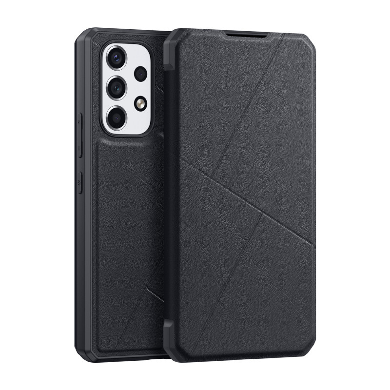 DUX DUCIS Skin X dėklo dėklo dangtelis su atvartu Samsung Galaxy A73 juodas