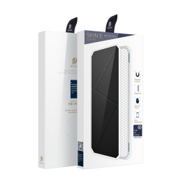 DUX DUCIS Skin X dėklo dėklo dangtelis su atvartu Samsung Galaxy A73 juodas