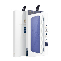 DUX DUCIS Skin X dėklo dėklo dangtelis su atvartu, skirtas Samsung Galaxy A73 mėlynas