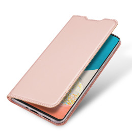 Dux Ducis Skin Pro dėklas su atvartu, skirtas Samsung Galaxy A73 rožinės spalvos