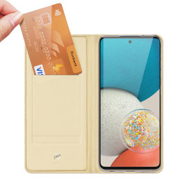 Dux Ducis Skin Pro dėklo dėklo dangtelis su atvartu, skirtas Samsung Galaxy A73 auksui