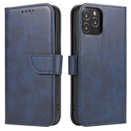 Magnet Case elegantiškas dėklas su atvartu ir stovo funkcija, skirta Samsung Galaxy A03s (166.5) mėlyna