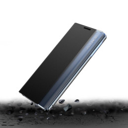 Naujas Sleep Case dangtelis su atvartu ir stovo funkcija, skirta Samsung Galaxy A73 mėlynai