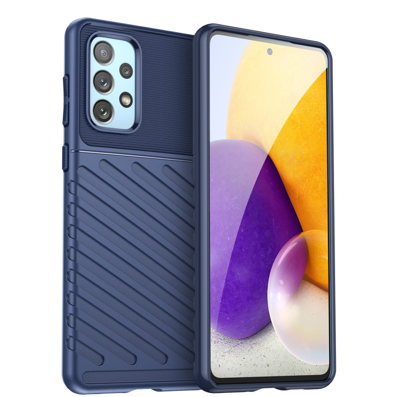 Thunder Case lankstus šarvuotas dėklas, skirtas Samsung Galaxy A73 mėlynas