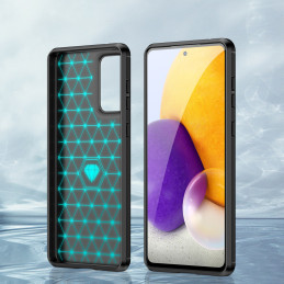 Carbon Case lankstus dangtelis Samsung Galaxy A73 juodas