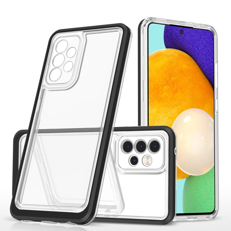 Skaidrus 3in1 dėklas Samsung Galaxy A33 5G gelio dangtelis su juodu rėmeliu