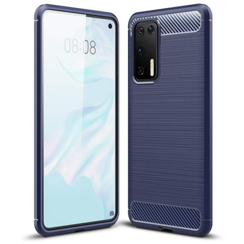 Carbon Case lankstus Huawei P40 mėlynas dangtelis