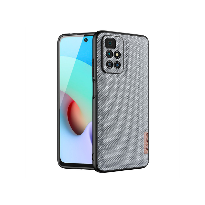 Dux Ducis Fino dėklas, dangtelis padengtas nailono medžiaga, Xiaomi Redmi 10 mėlynas