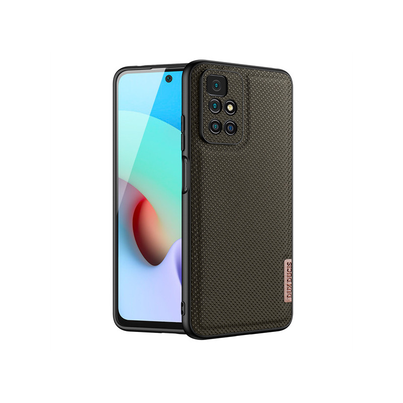 Dux Ducis Fino dėklo dangtelis padengtas nailono medžiaga Xiaomi Redmi 10 green