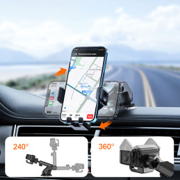 „Joyroom“ automobilio prietaisų skydelio išmaniojo telefono laikiklis, juodas (JR-ZS283)