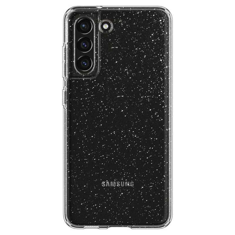 Spigen skystųjų kristalų dėklas, skirtas Samsung Galaxy S21 FE - skaidrus ir blizgantis