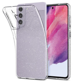 Spigen skystųjų kristalų dėklas, skirtas Samsung Galaxy S21 FE - skaidrus ir blizgantis