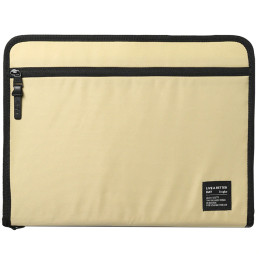 Ringke Smart Zip Pouch nešiojamam kompiuteriui iki 13" su stovu - smėlio spalvos